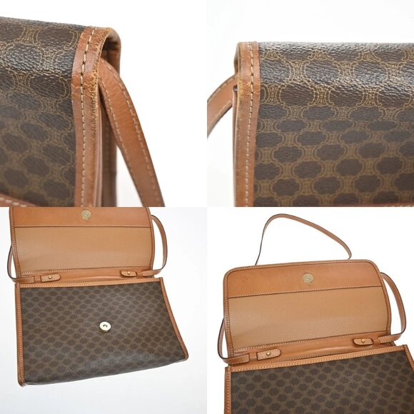 CELINE Logo Macadam Pattern 2Way Shoulder Clutch Bag PVC Leather BN GHW 62KA754 - Picture 8 of 15